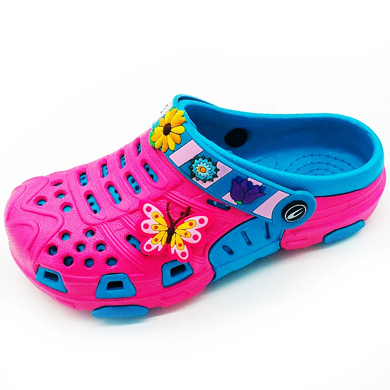 Новый дизайн модные летние сандалии на плоской подошве унисекс детские удобные сабо легкие пляжные тапочки обувь