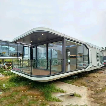 Large Family Garden House Villa Prefabricated Prefab Home Steel Structure and Wooden Houses for Tiny Living
