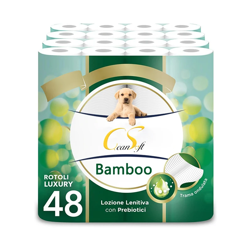 Wholesale Bulk Water Soluble Hygienic 3 Ply Bathroom Tissue Bleached