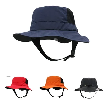 Surfing Boating Blank Bucket Hats Sun Protection Quick Dry Waterproof Mens Bucket Hats Sports Nylon Bucket Hat With Chin Strap