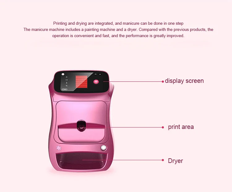 Latest Digital Finger LED Light Printing Nails Machine Finger Printing Machine With Printing With Colorful Pattern