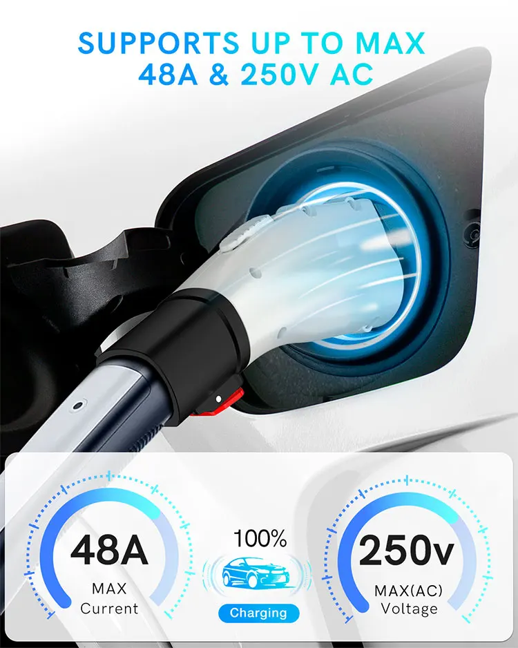 Tesla To Sae J1772 Adapter Fast Charging Connector Adaptateur