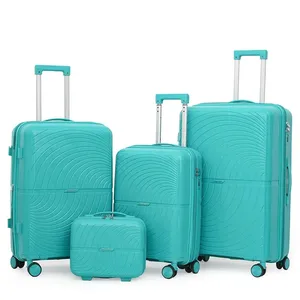 Designer Luxury Travel Trolley Bag Best Quality Wholesale PP Luggage Sets Big Size Waterproof Wheel Suitcase Soft Handle