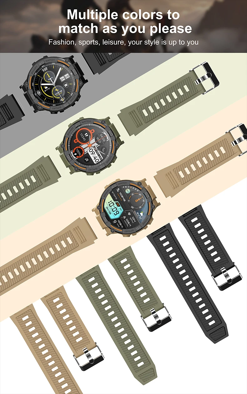 HW50 Montre Smartwatch Outdoor Sports 290 MAh IP67 Waterproof Level Reloj 360*360 Round Full Touch TFT Screen Type Smart Watches