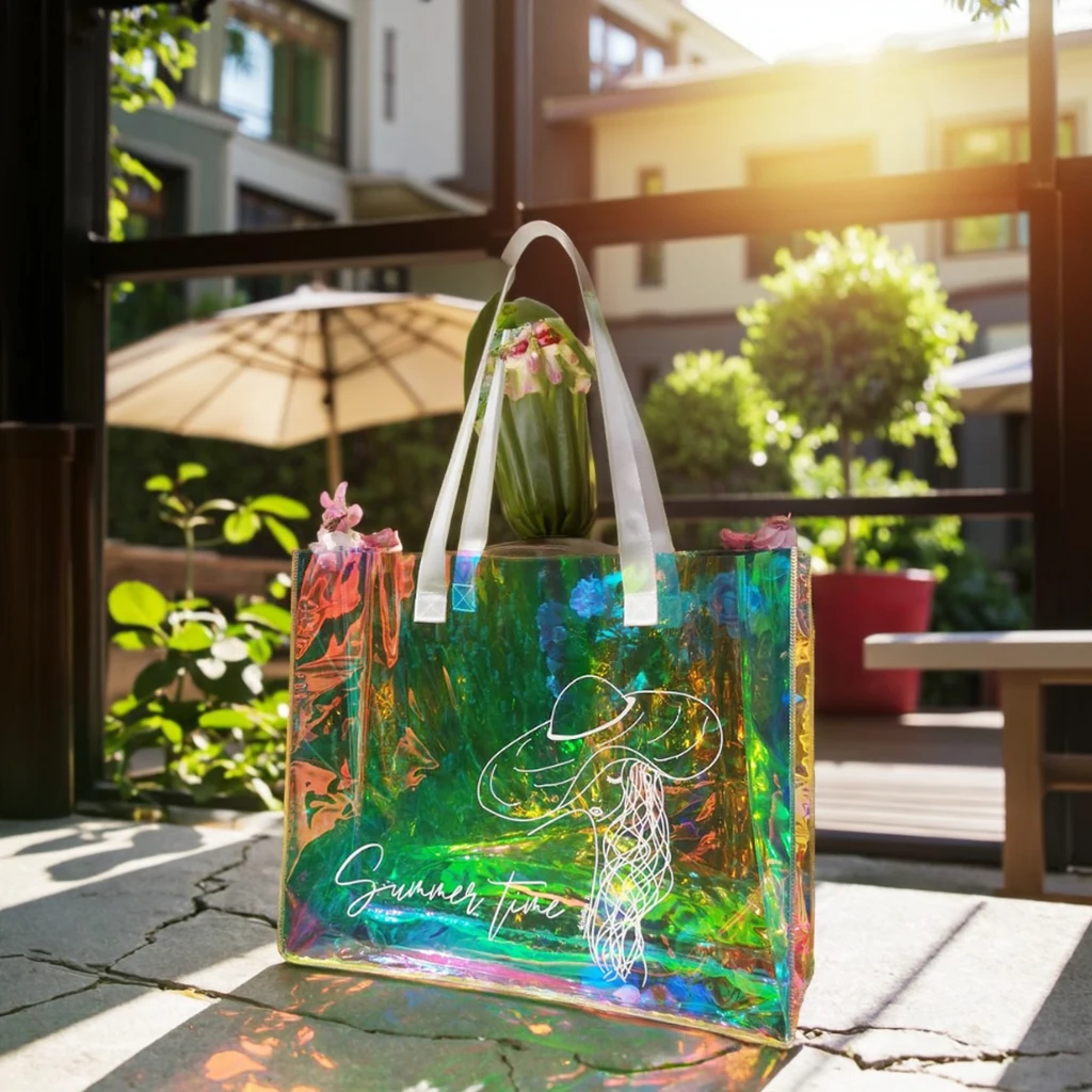 Custom Holographic Beach Bag with Logo