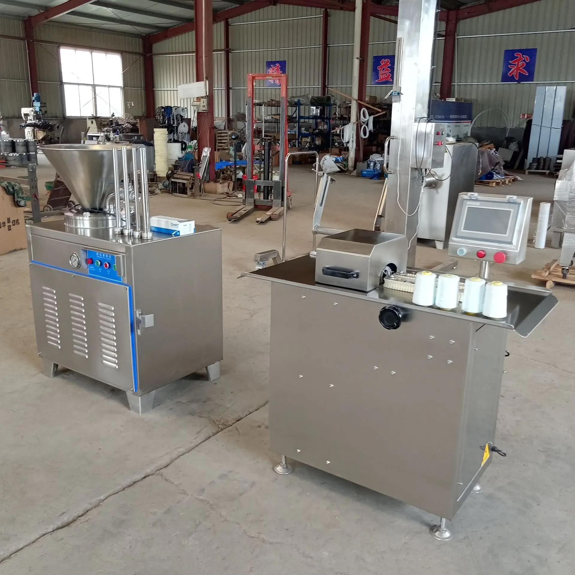 Small Automatic Sausage Fillings and Linking Machine