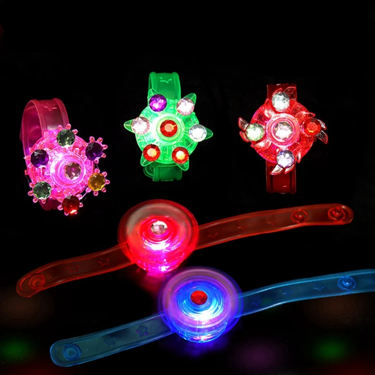 Hstyle LED Light up Fidget Bracelets Favors Prize Return Gift Kids Glow in Dark Party Supplies Birthday Gifts Treasure Box Toys