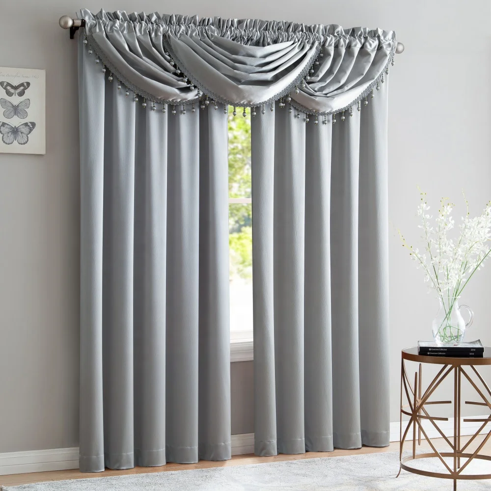 New design simple smoothly red curtain valance designs luxury window curtains for the living room ready made