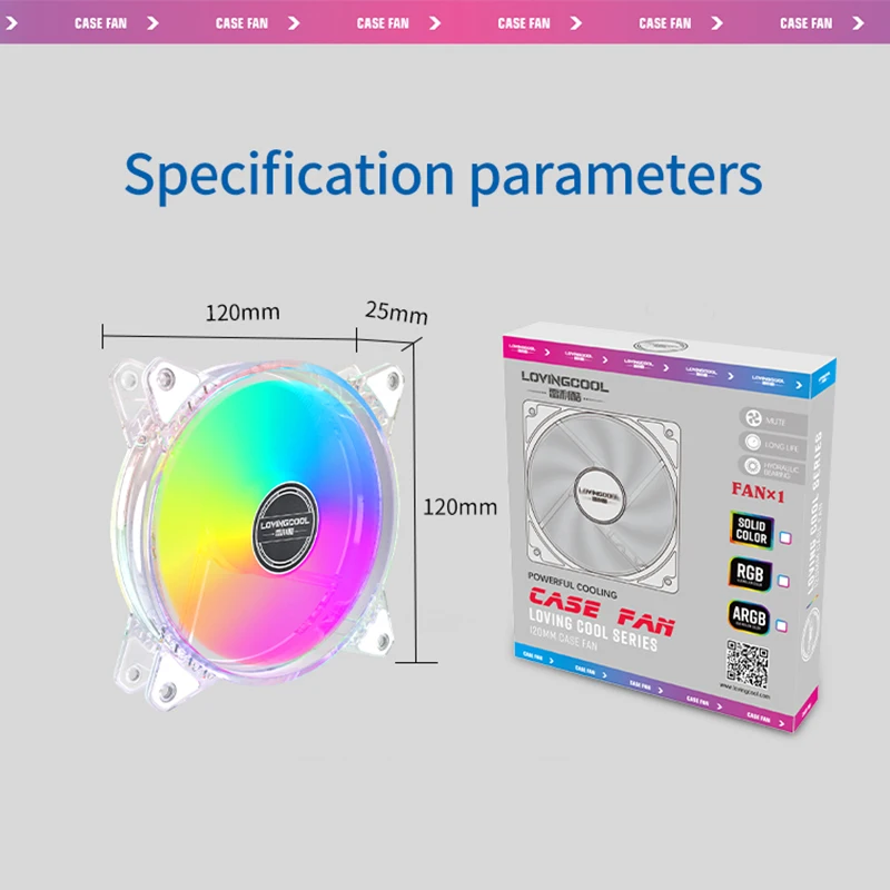 Lovingcool 120mm RGB Cooling Fan New Arrival PC Case Cooler for Computer Radiator Fans & Cooling Product