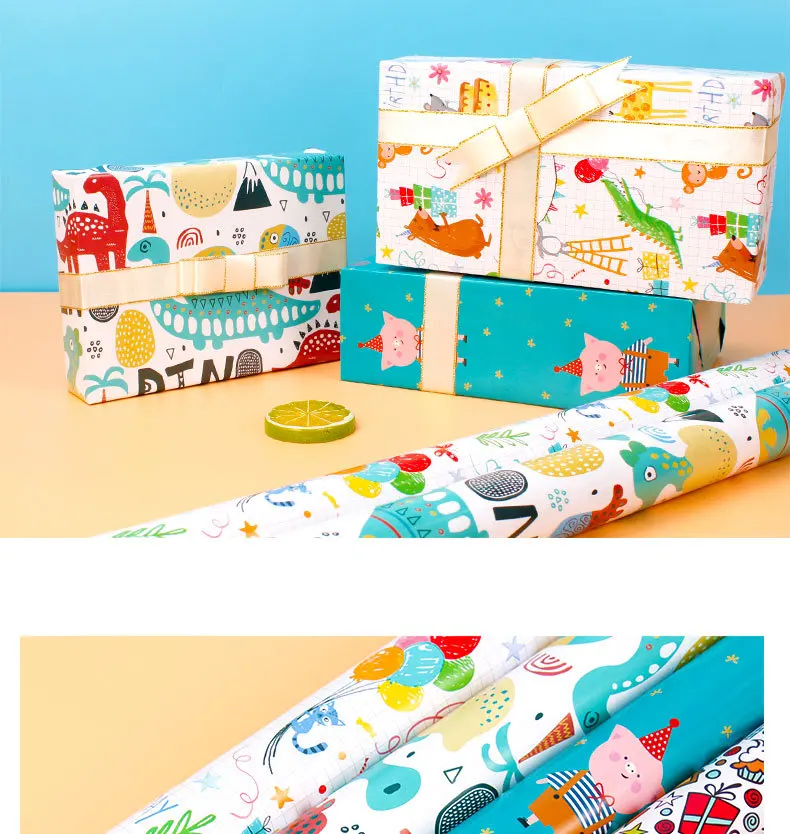Cheap Birthday Art Gift Wrapping Paper Christmas Decoration Wrapping