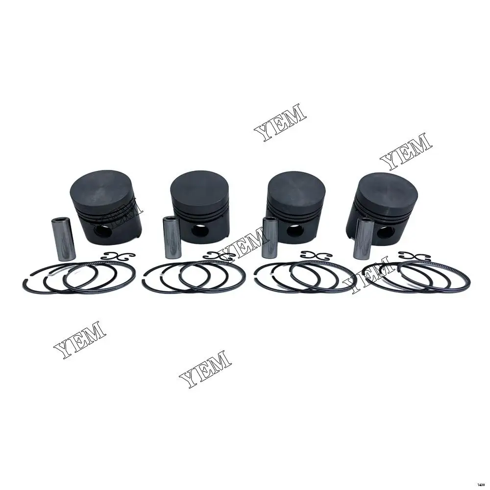 V1502 Cylinder Pistons Kit With Rings for Kubota Original Excavator Part