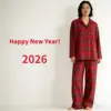 New year red plaid