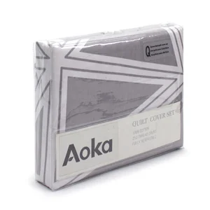 High Quality Custom Duvet Cover Set Packaging Clear PVC Bag With Snap Buttons Plastic Bags for Bedsheets