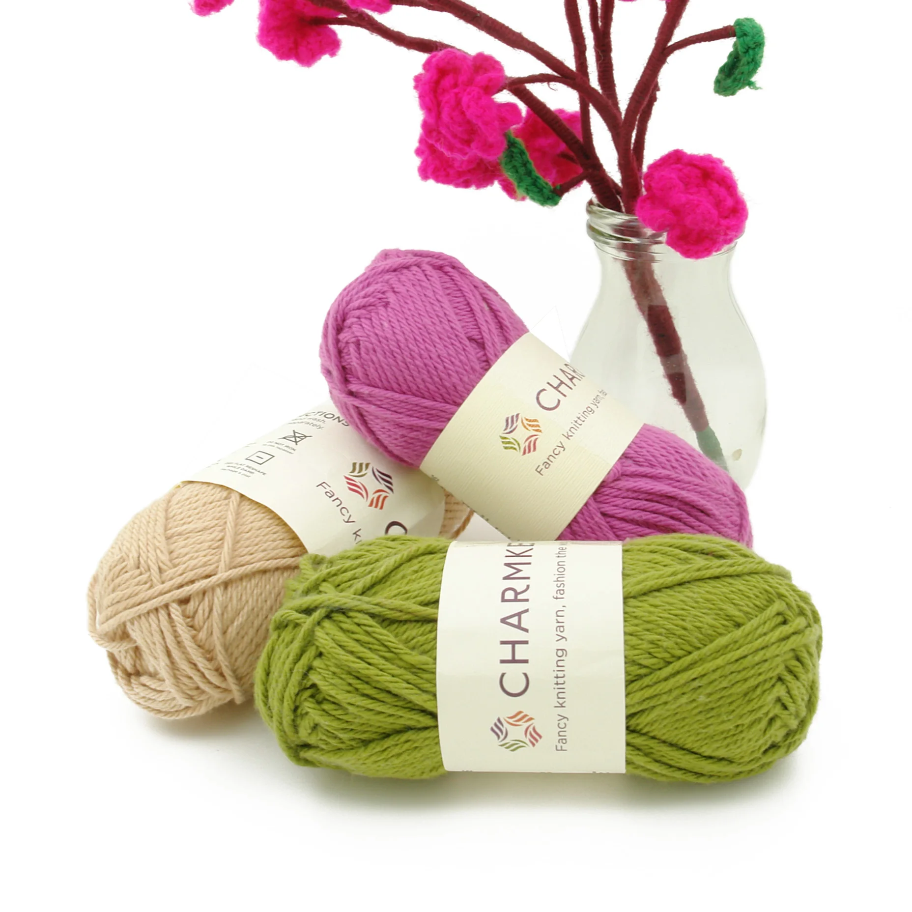 charmkey mercerized cotton yarn soft feeling