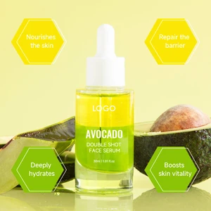 Private Label Cucumber Nourishing Restoring Mid-weight Avocado Double Shot Face Serum for Dry Skincare