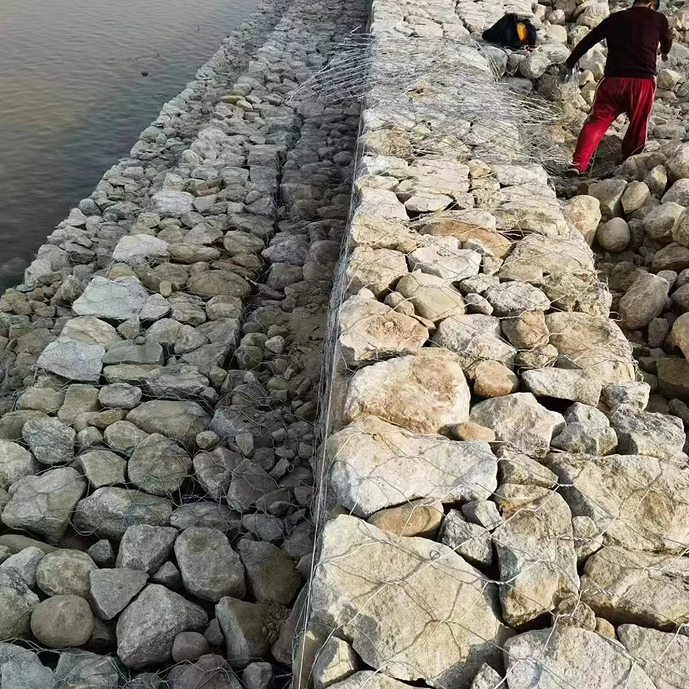 Easy Installation Galvanized Iron Wire Bending 8*10cm Mesh Size Gabion ...