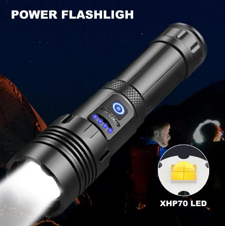 Powerful Bright Light Cob Torch Price Tactical Lampe Torche Led XHP99 P70 Torch Rechargeable Led Flashlight