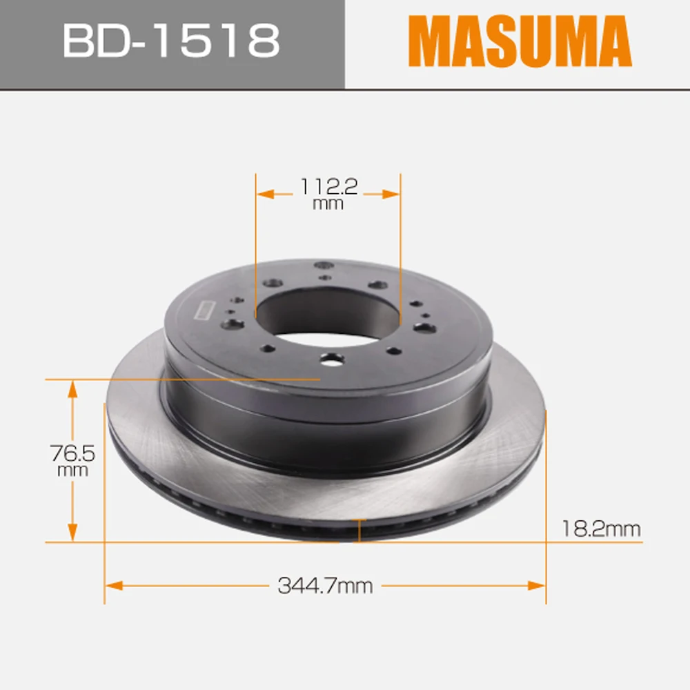 BD-1518 MASUMA AUTO PARTS BRAKE DISC 42431-60290 FOR Toyota Japanese Car