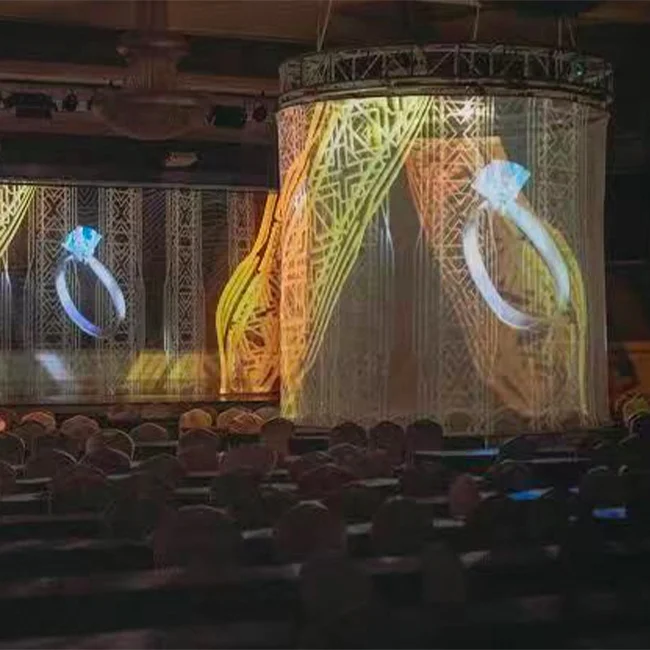 Large Size Hologram Gauze Projector Screen 3D Holographic Stage Projection Display Hologram Mesh Screen