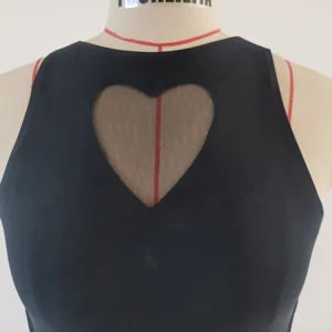 2026 Lovely Sexy One Nylon Black Bandage Bikini Push-up Full Coverage Modest Swimwear Striped Heart Shaped Plus Size for Mature