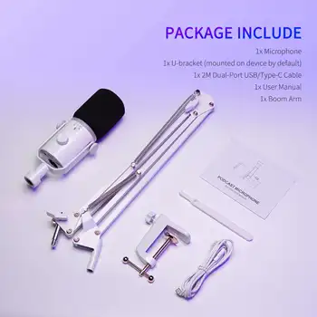 FEELWORLD PM1 Desktop Gaming Microphone with Stand, Bulk Order Discount, One-key Mute, Volume Knob, for PC and Mac detail image