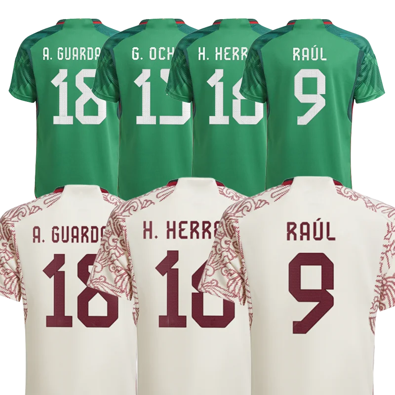 Mexico Green Soccer Jersey 2022 2023 Men Home Cheaper Sports T Shirts