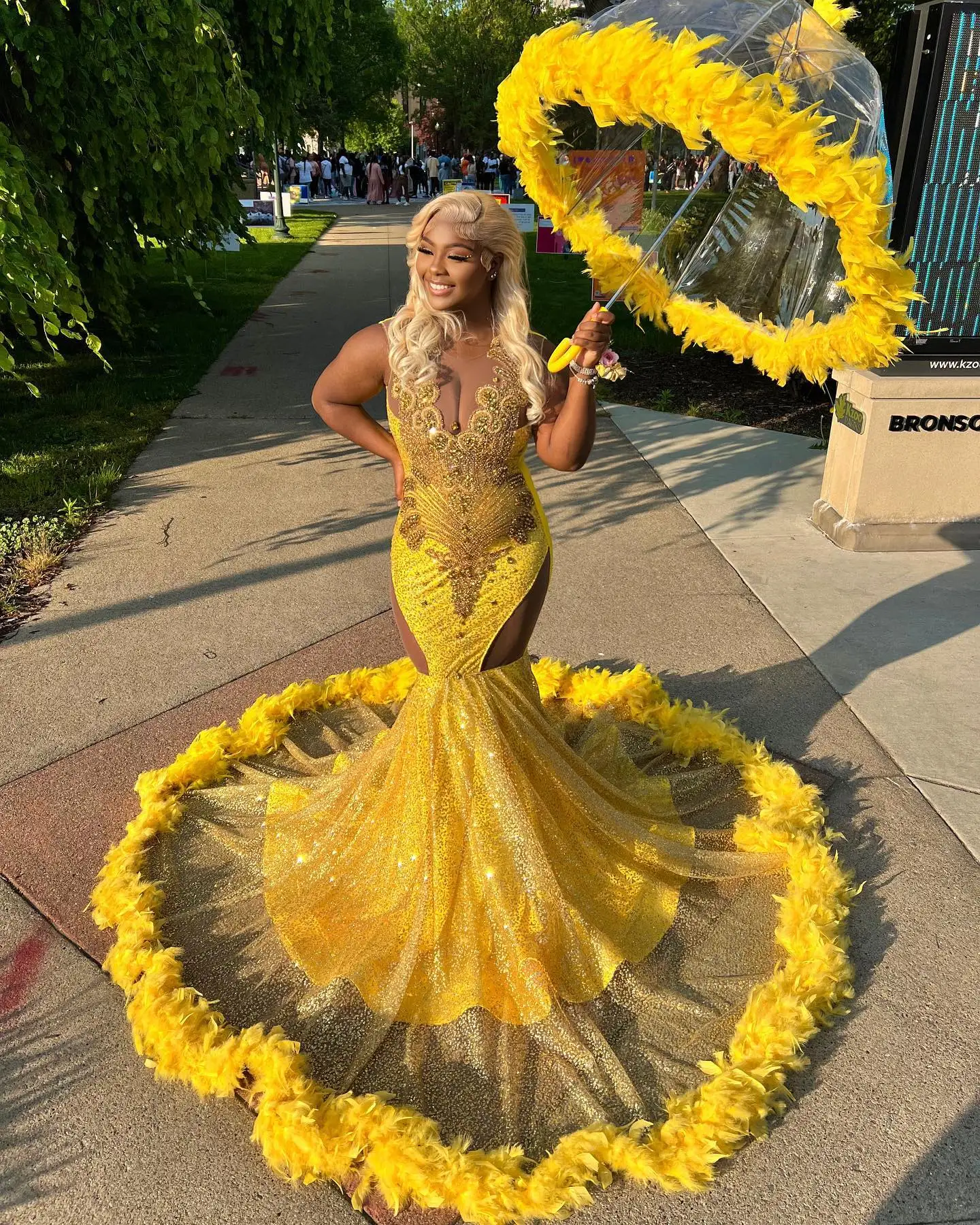 Elegant Diamond Gown Ocstrade Luxury Gold Rhinestone Diamond