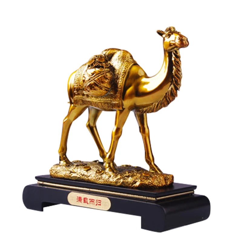 金メッキのキャメル像 - メタルトロフィー記念品 148x76x158mm