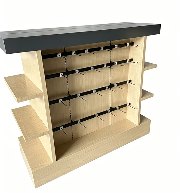 E&YのDISPLAY SHELVES YUNTAI Wood Rack - Customizable Display Shelves for Retail