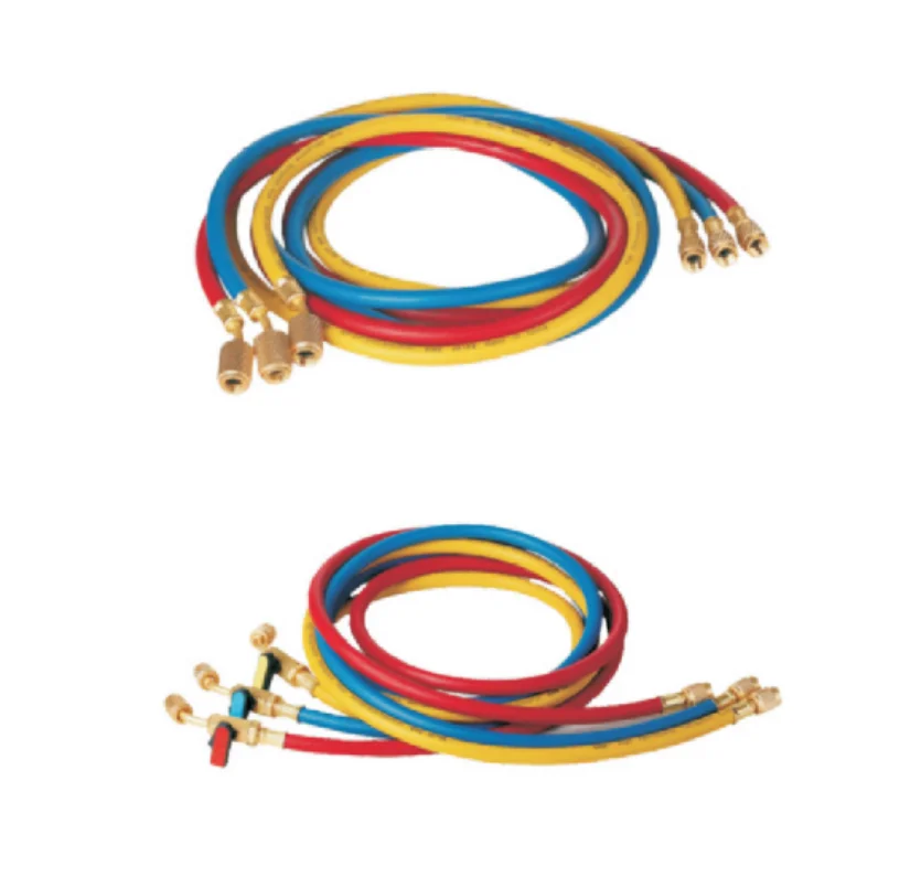 Wholesale R410 R22 R134a Refrigeration Charging Hose 3 Color Charging Hose air Conditioner Fluoride Pipe freon Refrigerant Pipe