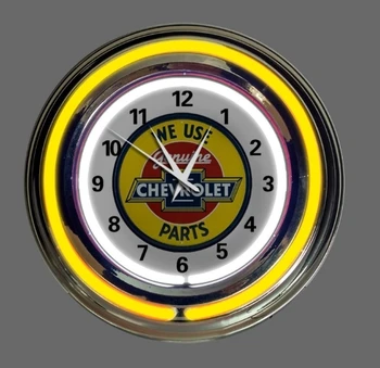 Customizable car brand Art logo 17inch neon lighting clock