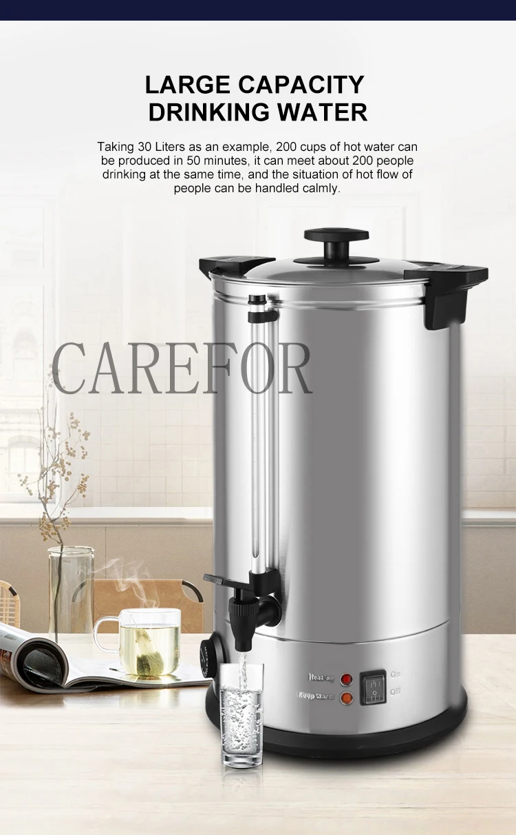 Hot Water Urn Water Boiler 50 Liter Commercial Coffee Maker Percolator