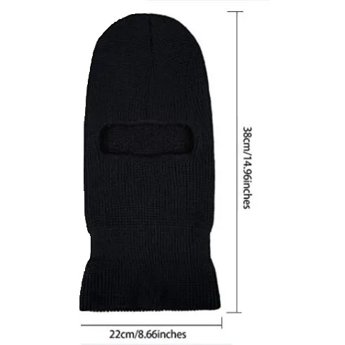Custom Embroidery Logo Balaclava Motorcycle 1 Hole Full Face Knit 