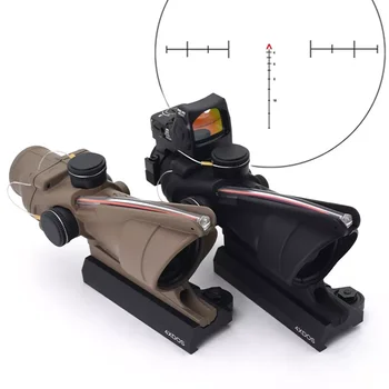 New Upgrade IPX7 waterproof shockproof Hunting 4X32 TA31 Real Fiber Red Dot Scope with RMR Red dot