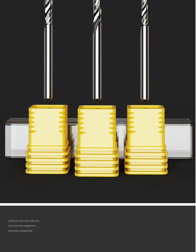 HUHAO 1/8 Shank Single Flute Spiral Tungsten Milling Cutter One Flute Up Cut Engraving Drill Router Bit for Acrylic PCB PVC Wood