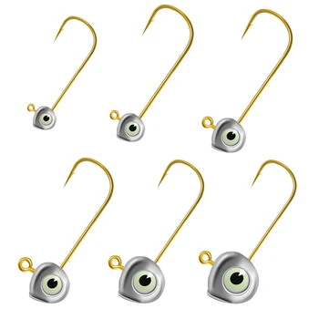 Palmer 1g 2g 3g 4g 5g 7g High Carbon Steel Jig Head Hook Luminous 3D Eyes Jig Heads Fishing Corrosion Resistant Lead Jig Head – Metal Jig – view 2