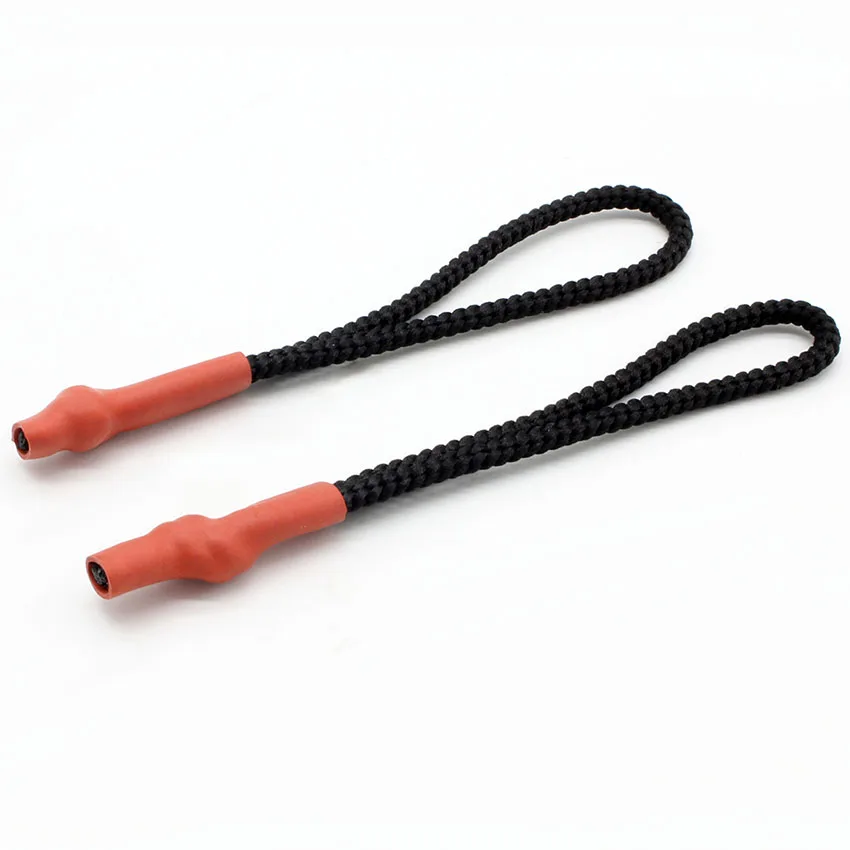 Hot Colorful Rubber Zip Slider String Zipper Puller with Heat Shrink Tube for Sportswear