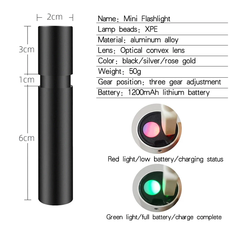 Rechargeable Portable Mini Pocket Tactical Zoomable Waterproof keychain promotional LED Flashlights Torch for Camping Emergency supplier