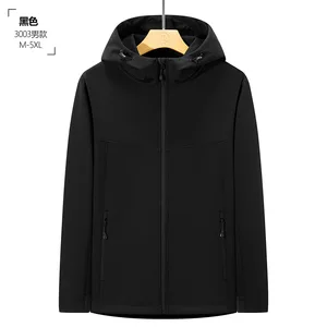 Soft Shell Unisex Windproof Waterproof Stand Collar Zipper Closure Solid Color Outdoor Mountaineering Jacket Autumn 100%