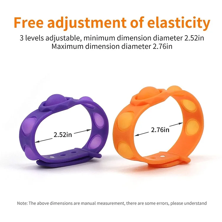 2021 Последний Новый пуш-ап пузырь сенсорная Непоседа игрушки для снятия стресса пузырь браслет игрушка Беспроводные сенсорные браслет Непоседа браслет