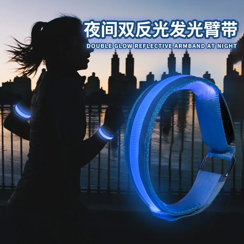 
Горячая Распродажа 2021, светодиодная Светоотражающая мигающая светодиодная повязка на руку для бега 