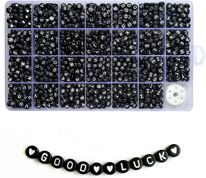 1400pcs 4*7mm Acrylic Alphabet Beads Kit for Children Gift Heishi English Letter Beads For DIY Jewelry Bracelet Making