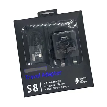 Factory Original S6 S8 S10 Quick Charger Travel Wall Usb Charging Adapter Kit Data cable Set for Samsung