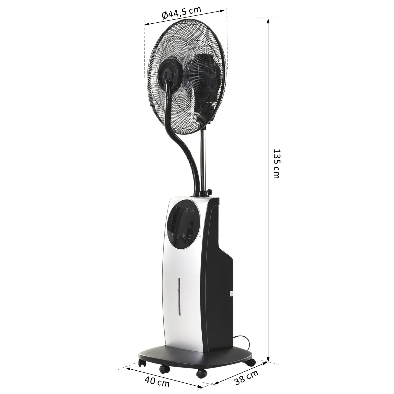 Digital Water Mist Fan, Copper, 90, Plastic - detail 14