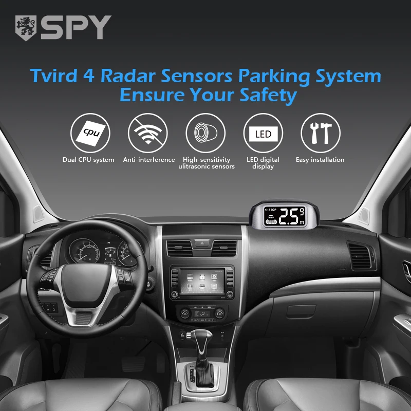 Vehicle Safety Sensors 4-Piece Car Parking Sensor Kit - High Vehicle Safety Sensors 4-Piece Car Parking Sensor Kit - High