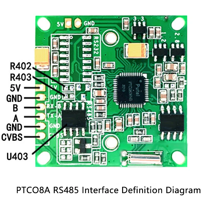 OEM 30W pixel Camera vehicle monitoring TTL level serial camera agricultural monitoring PTC08B Serial Camera Modules