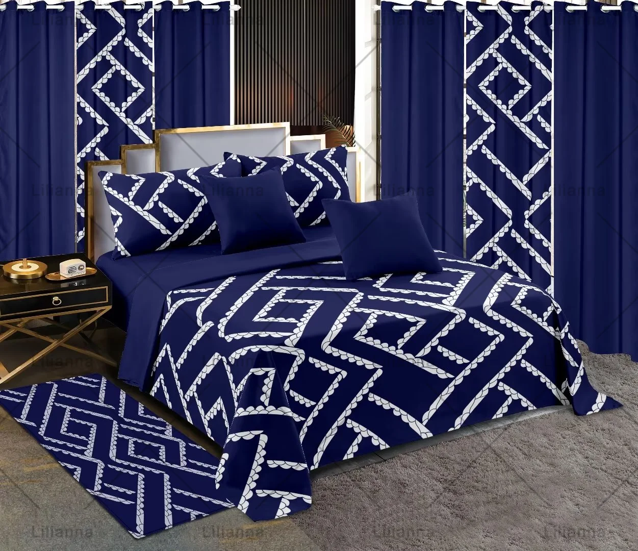 Ensemble de draps de lit super doux de luxe en microfibre avec rides