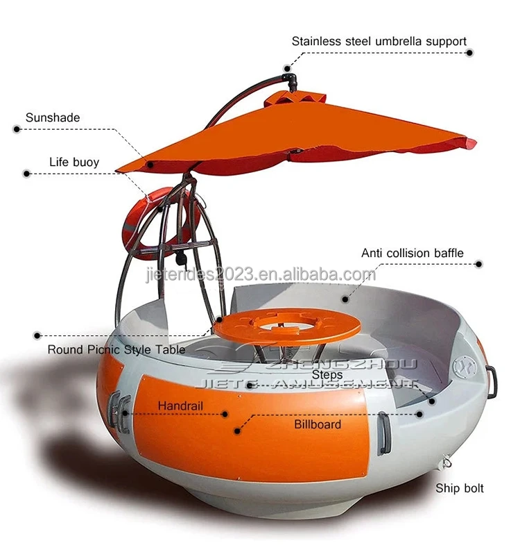Outdoor water park BBQ donut boat electric boat for sale