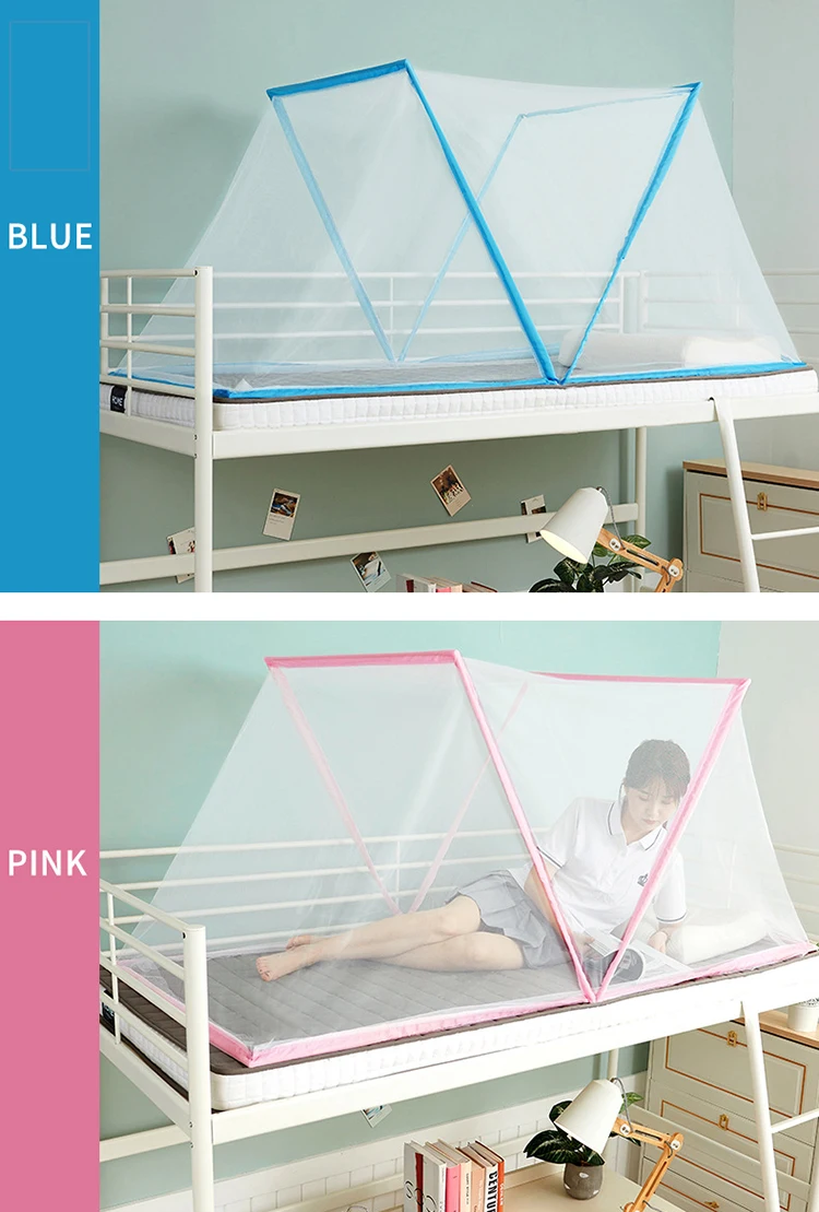 China Supplier High Quality Folding Mosquito Net baby Foldable Mosquito Netting Round Top Fabric Mesh for Double Bed