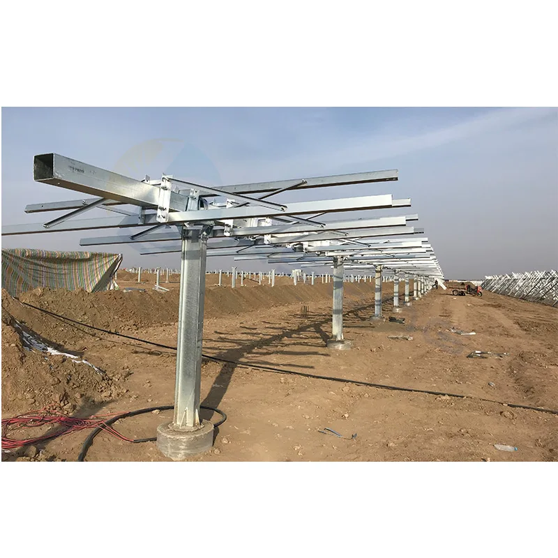 1MW Single Axis Smart Solar Tracking System One Axis Solar tracker Ground Mounting Solar Panel Tracking Systems